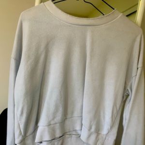 Plain white cropped sweater